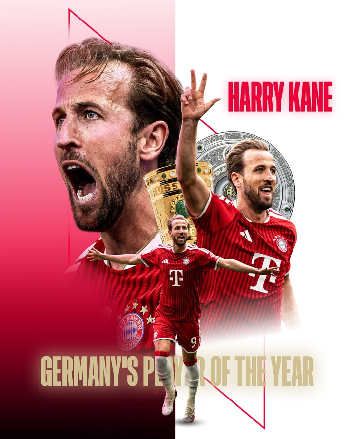 ハリー・ケインが2025/26シーズンのドイツ年間最優秀選手に選出