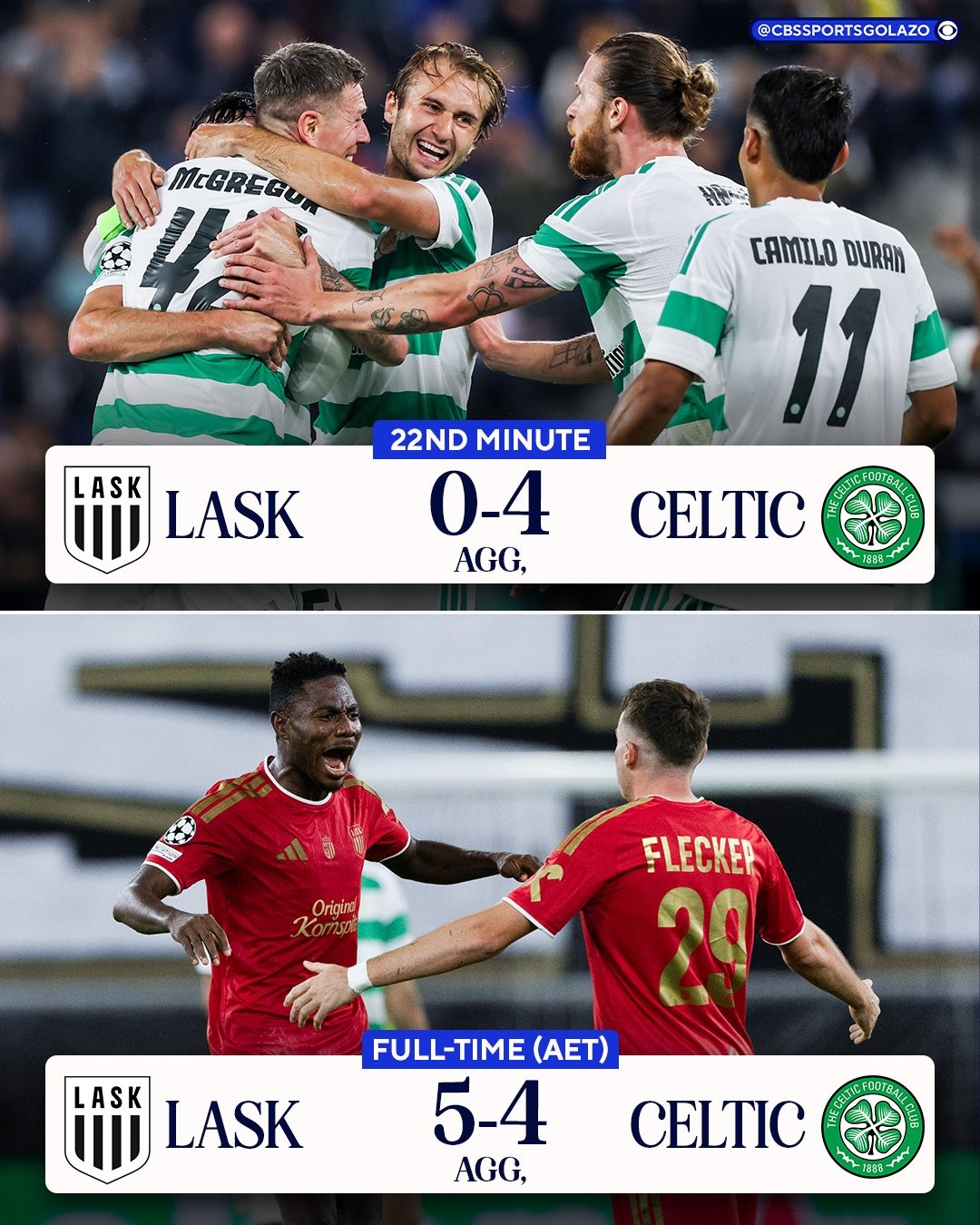 Keajaiban! LASK Balikan Keadaan dari Tertinggal 0-4 menjadi Unggul 5-4 atas Celtic untuk Lolos ke Liga Champions