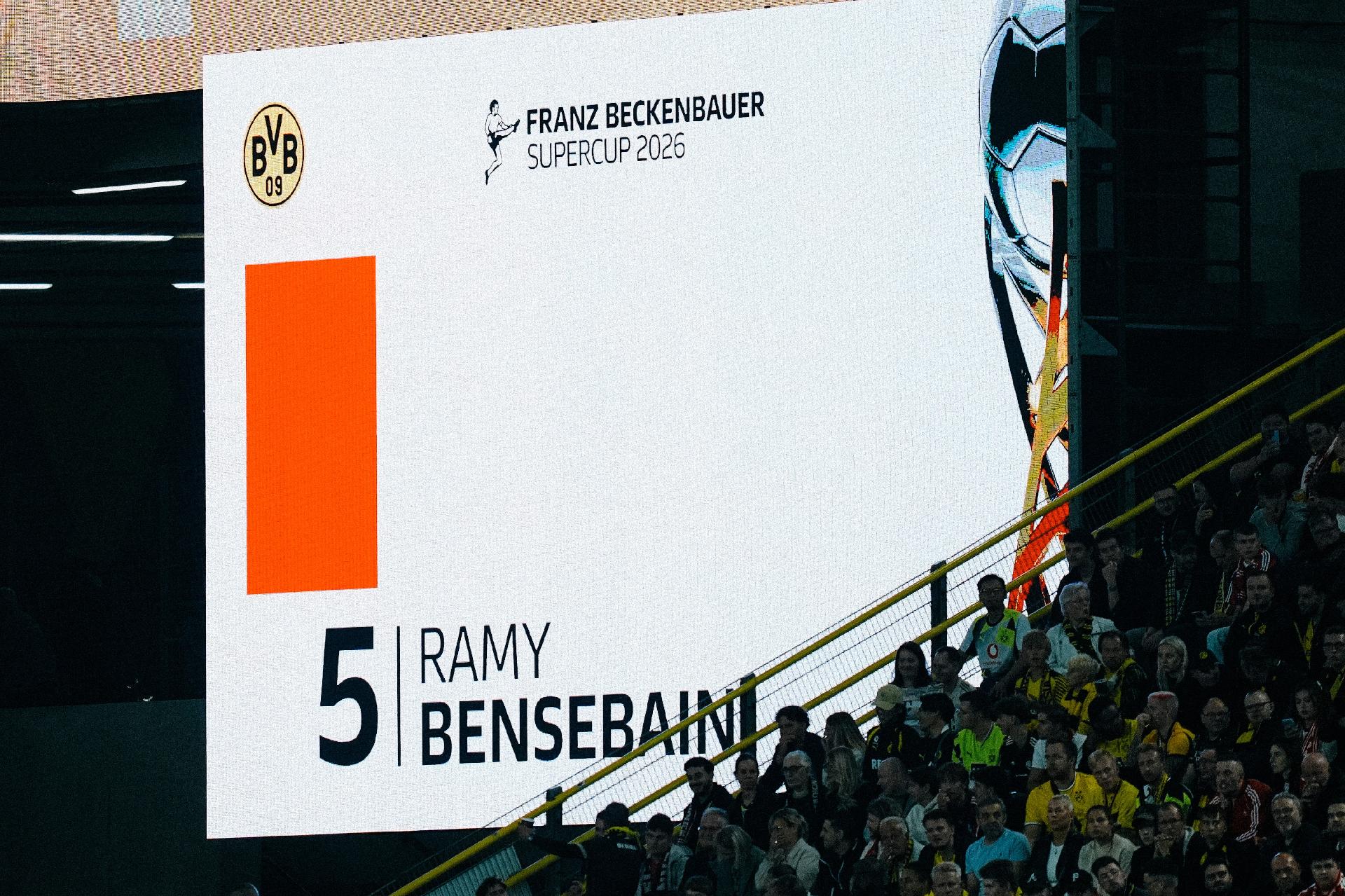 Offiziell: Dortmunds Bensebaini wegen Roter Karte im Supercup für 2 DFB-Pokal-Spiele gesperrt