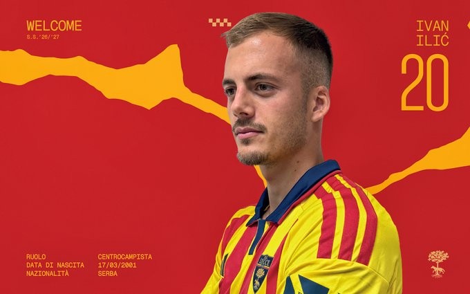 Official: Torino midfielder Ivan Ilic joins Lecce on loan with option to buy