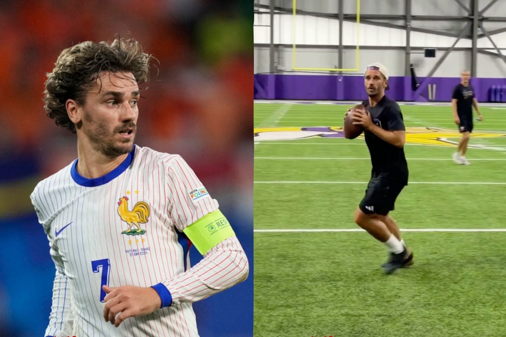 Griezmann zeigt beeindruckenden Pass – Fans scherzen: NFL-Karriere?