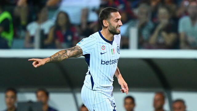 Cagliari 0-1 Inter: Calhanoglu strikes again to extend champions' perfect start