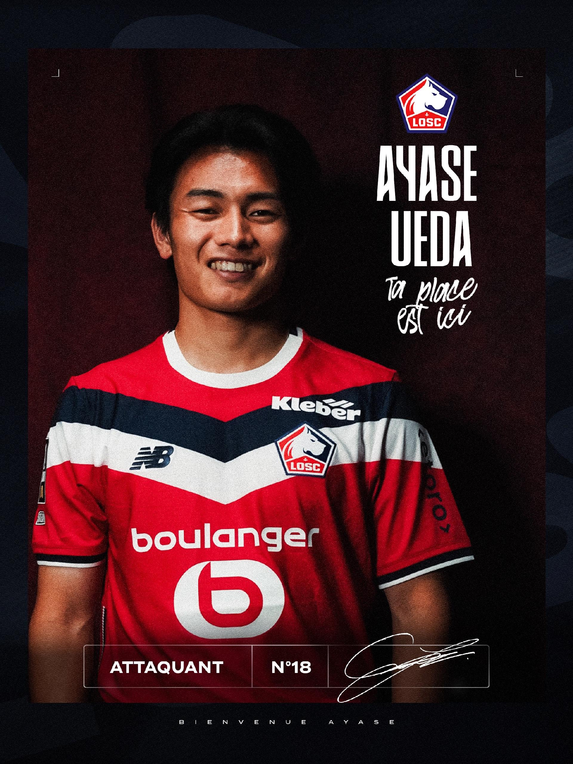 Oficial: El internacional japonés Ayase Ueda, de 28 años, ficha por el Lille por cuatro temporadas
