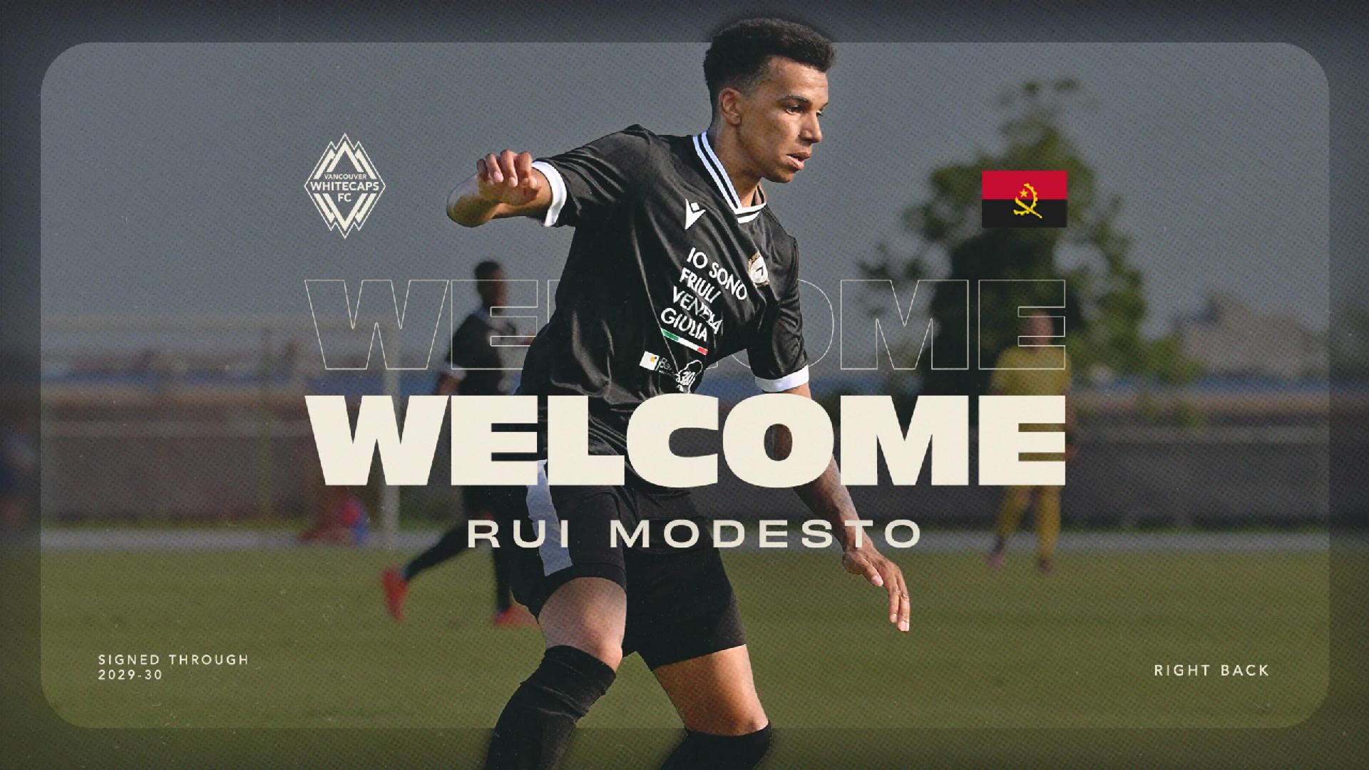 Vancouver Whitecaps ký hợp đồng 3+1 năm với hậu vệ Rui Modesto từ Udinese