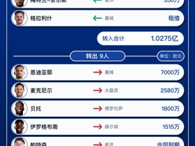 埃弗顿今夏转会汇总：7000万欧卖出恩迪亚耶，花费1.02亿欧引进7人