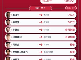 布伦特福德今夏转会汇总：1.24亿欧引进桑加雷等5人，净支出1.11亿欧