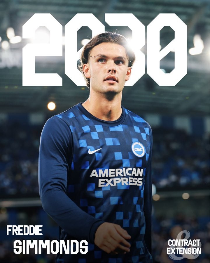 Oficial: Brighton renueva a Freddie Simmonds, de 18 años, y lo cede al AFC Wimbledon