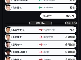 瓦伦西亚今夏转会汇总：引进7人离队9人，净支出725万欧