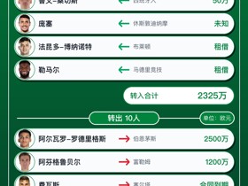 埃尔切今夏转会汇总：引进12人离队10人，净收入1375万欧元