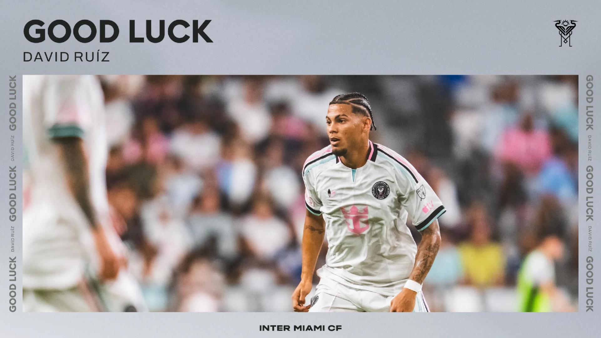Oficial: Inter Miami empresta o meio-campista Ruiz ao New York Red Bulls com opção de compra