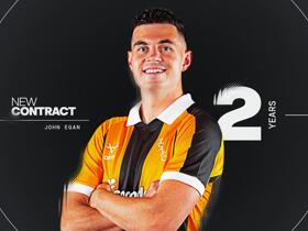 官方：赫尔城与中卫伊根续约至2028年，合同含一年续约选项