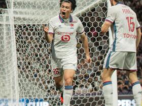 1500万欧新援，上田绮世首秀16分钟破门，助里尔客场1-0取胜