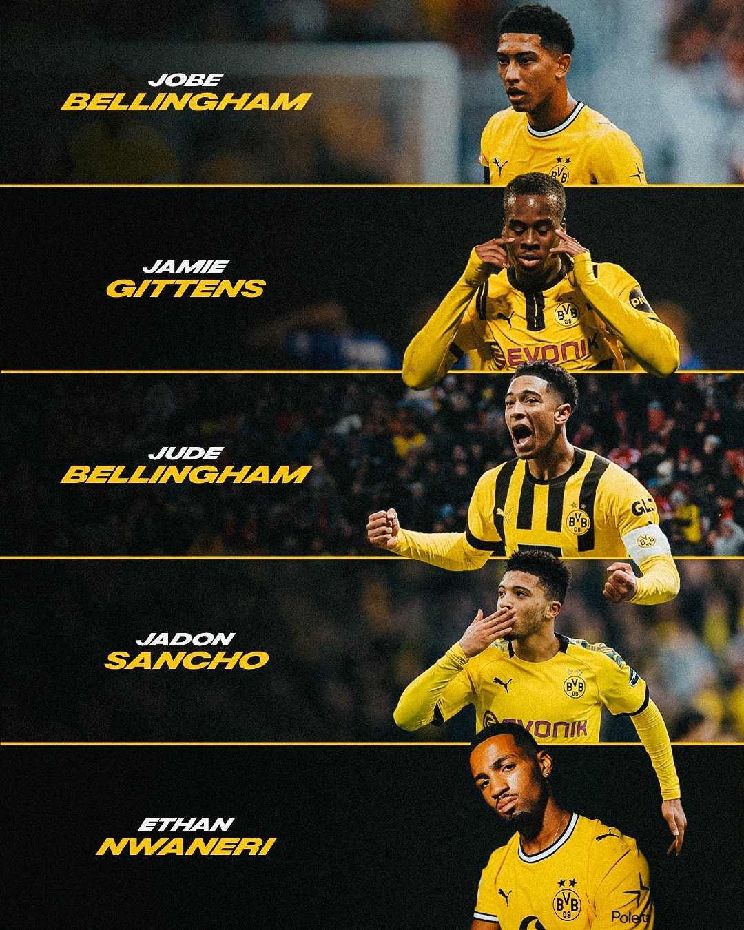 Dopo Nwaneri, il Borussia Dortmund celebra i cinque inglesi della sua storia: Sancho e i fratelli Bellingham inclusi
