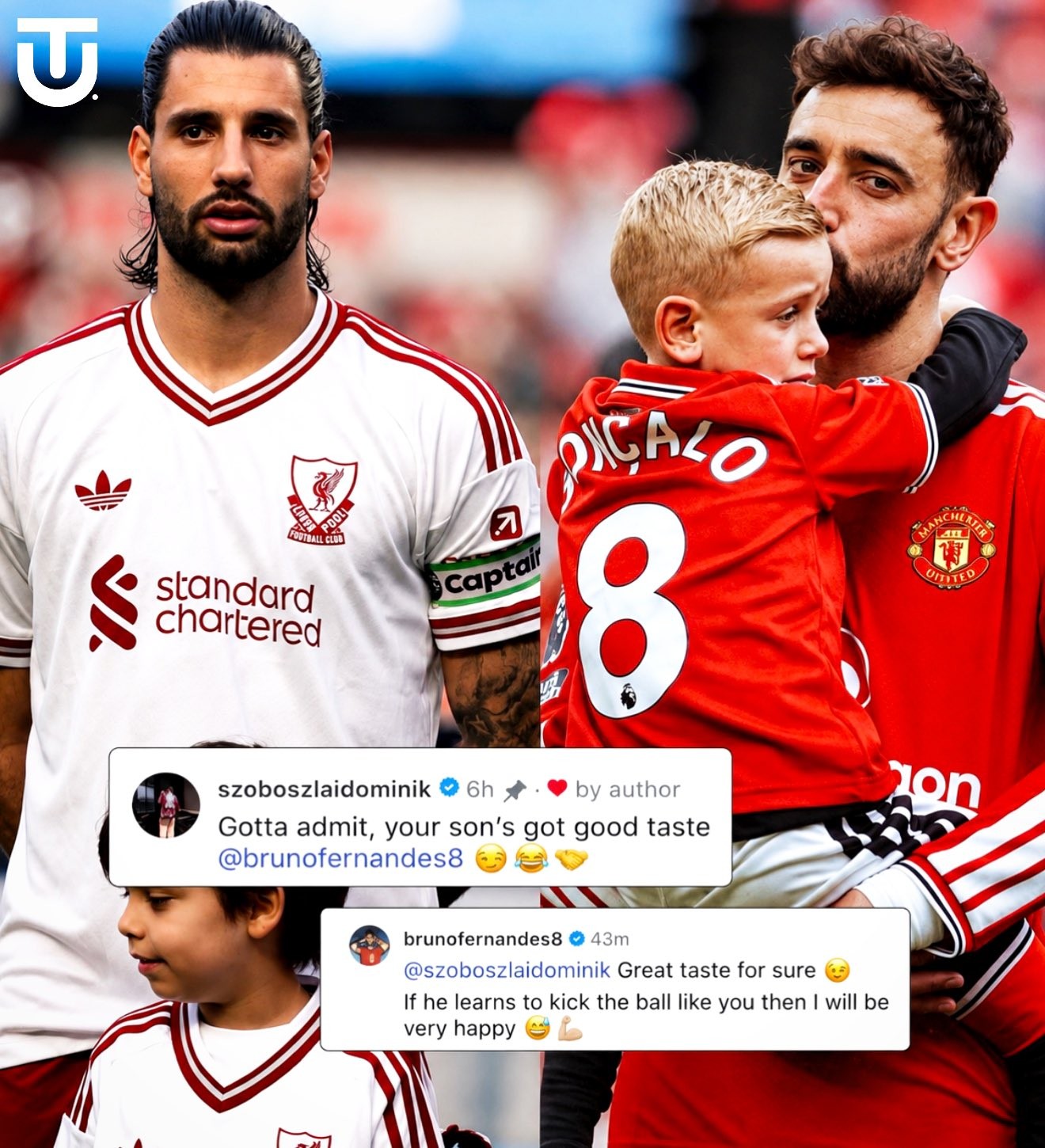 B. Fernandes: Meu filho diz que é Szoboszlai quando joga futebol e fiquei chocado