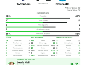 Tottenham 0-2 Newcastle