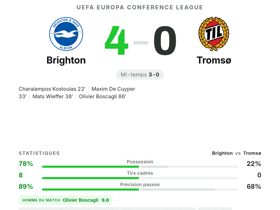 Brighton 4-0 Tromsø