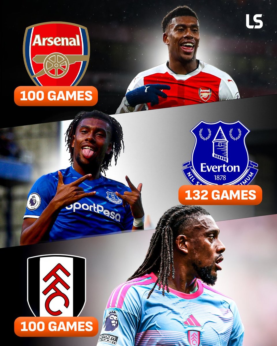 Iwobi đạt 100 trận đấu ở Premier League cho 3 câu lạc bộ, trở thành người thứ 5 trong lịch sử