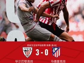 马竞0-3不敌毕包，尼科破门，纳瓦罗建功