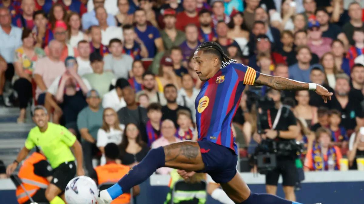 Selon Mundo Deportivo, Raphinha a marqué 5 buts en 3 matchs et pourrait égaler le record du Barça