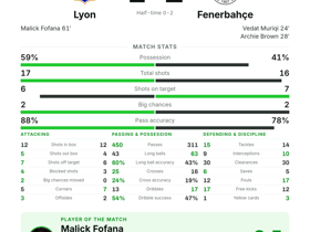 Lyon 1-2 Fenerbahçe