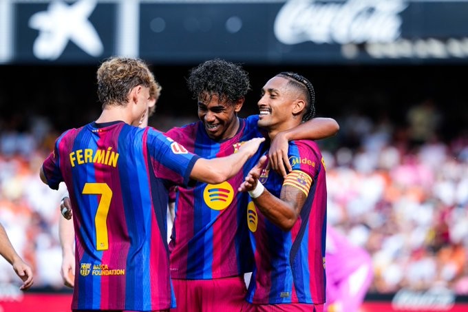 Barça marcou 17 gols nas 4 primeiras rodadas do campeonato, terceiro melhor da história do clube