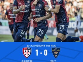 卡利亚里1-0莱切，丹尼尔-马尔蒂尼一锤定音