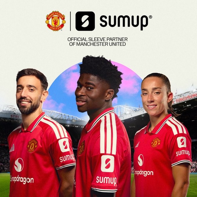 Man Utd: SumUp é patrocinadora oficial da manga da camisa do clube