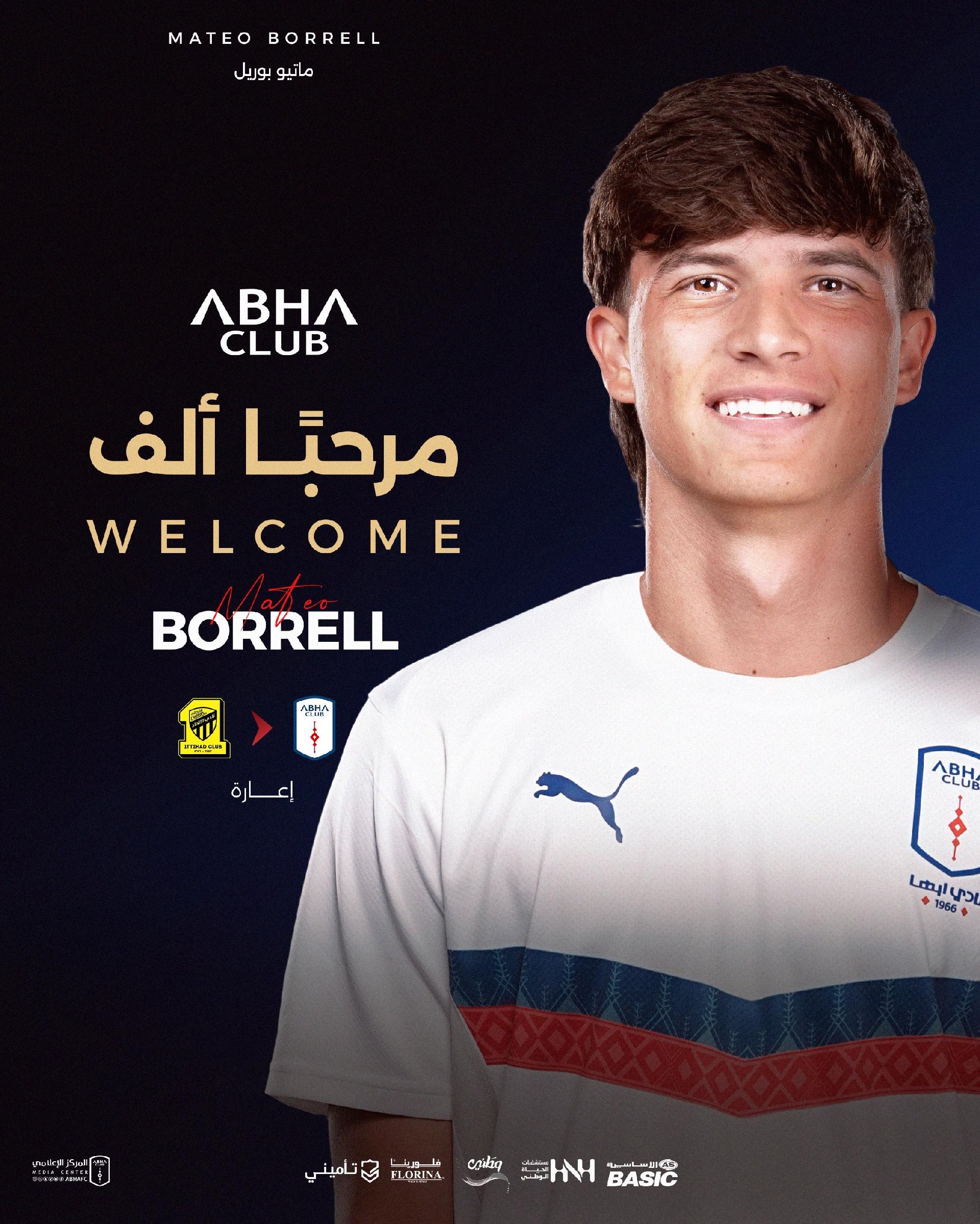 Ufficiale: Il centrocampista 20enne dell'Al-Ittihad Mateo Borrelli passa in prestito all'Abha