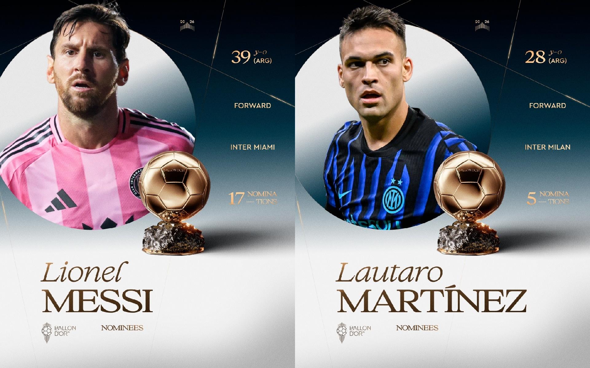 Les deux LM10 : Seuls Messi et Lautaro de l'Argentine, finaliste de la Coupe du Monde, sont nominés pour le Ballon d'Or