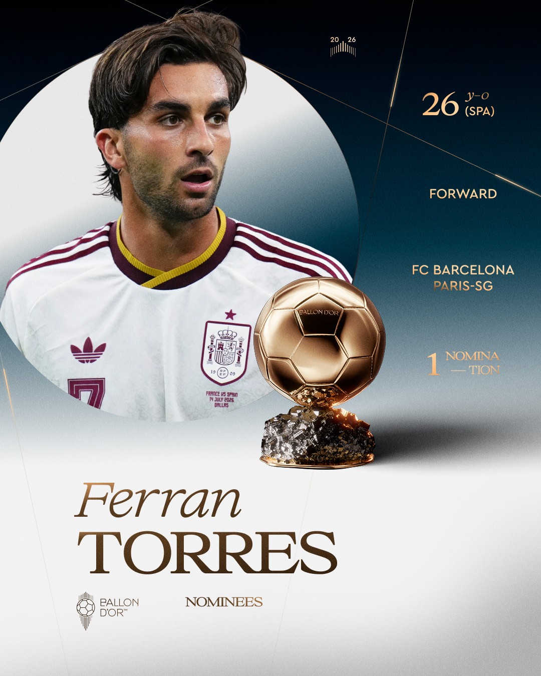 Ferran Torres, Pahlawan Piala Dunia, Menorehkan 25 Gol dan 7 Assist serta Meraih Tiga Gelar dalam Periode Ballon d'Or
