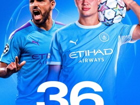 比肩阿KUN，哈兰德为曼城在欧冠攻入36球平队史纪录