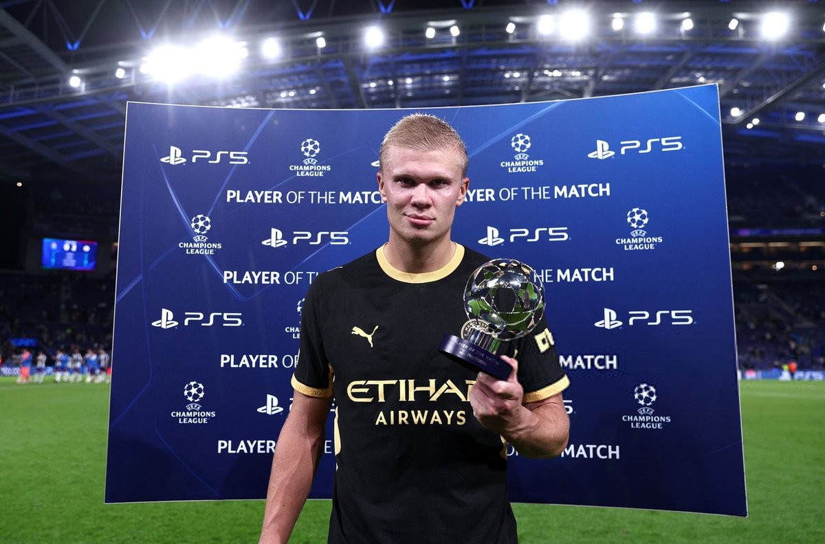 Doppeltorschütze Haaland zum Spieler des Spiels bei Manchester Citys Champions-League-Sieg gegen Porto gekürt