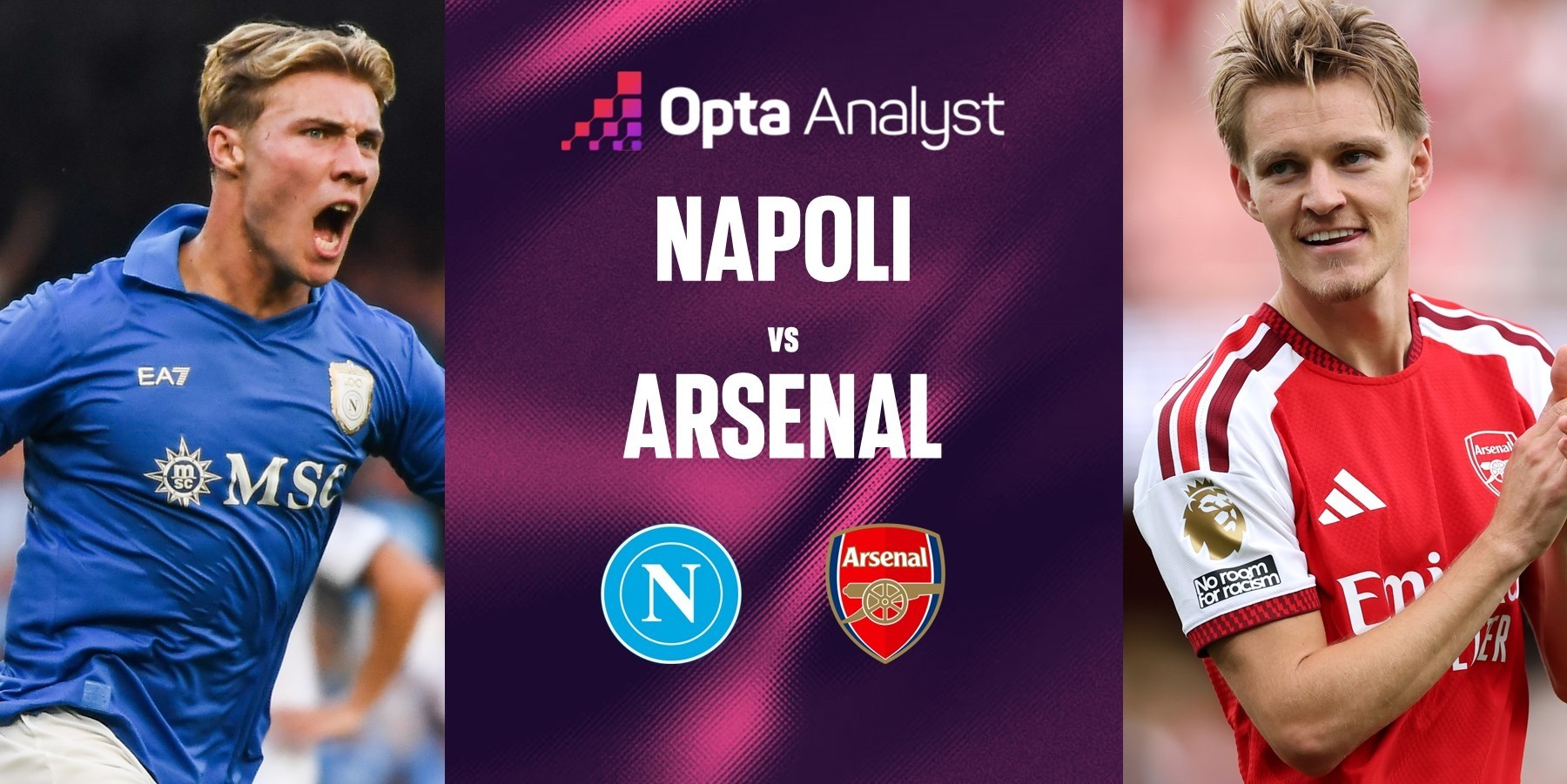 Arsenal venceu 7 dos últimos 10 jogos contra times italianos; Napoli sofreu 3 derrotas para ingleses