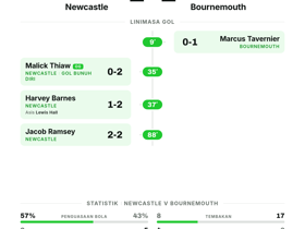 Newcastle 2-2 Bournemouth | Premier League Pekan 3