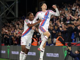 Palace boss Sage welcomes problem Strand Larsen brings after EFL Cup brace