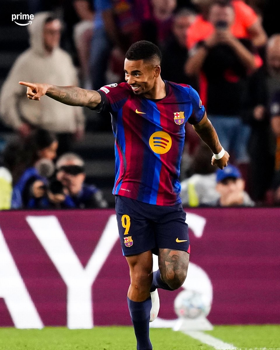 Gabriel Jesus ทำประตูแรกให้ บาร์เซโลนา เพียง 2 นาทีหลังเข้ามาเป็นตัวสำรอง