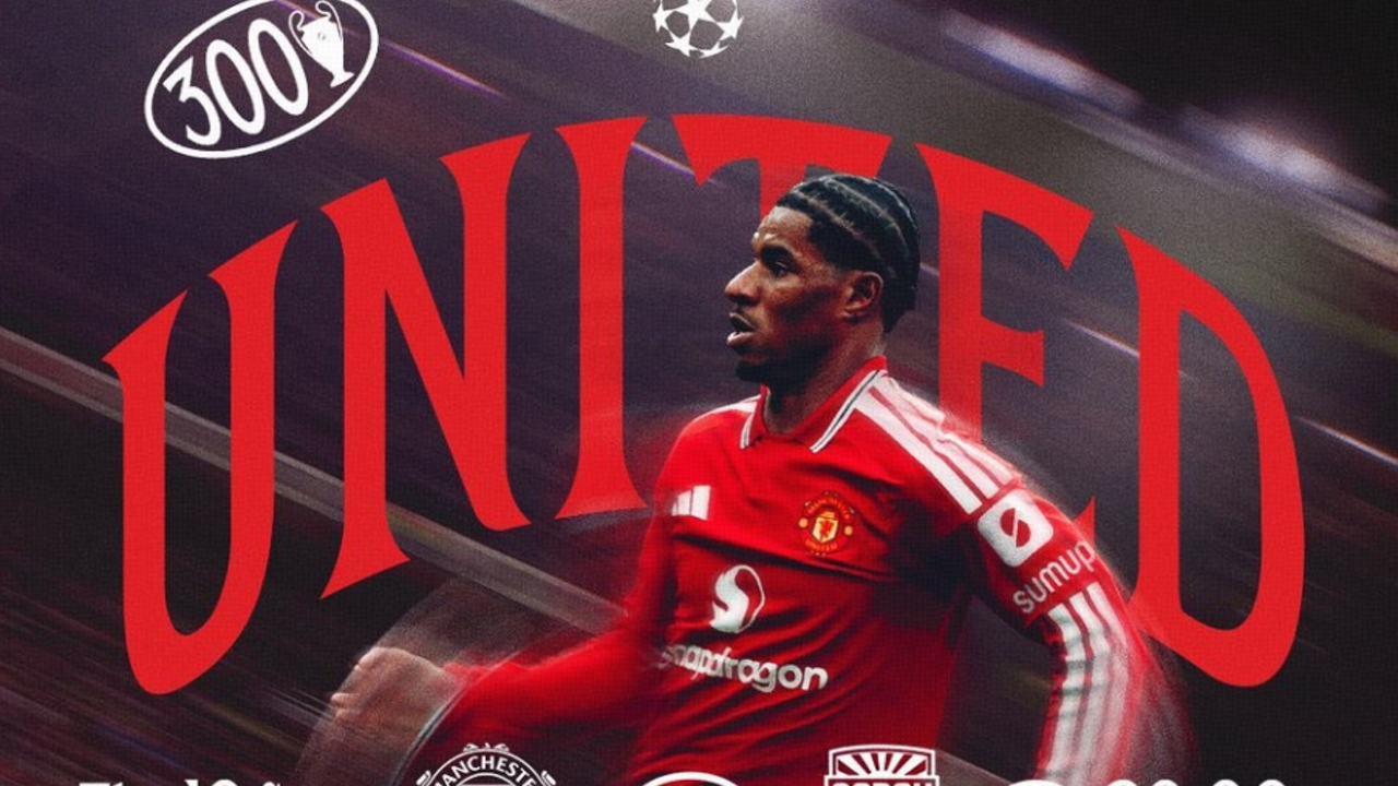 Man United releases Champions League 300th match poster featuring Rashford