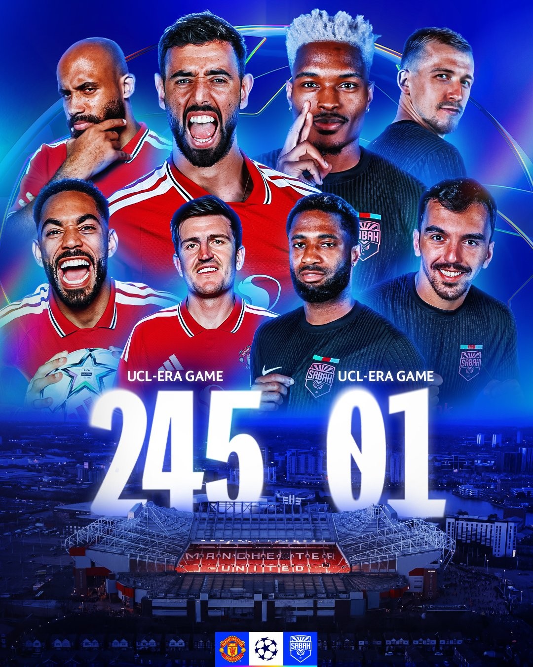 ¿Una gran victoria? Manchester United ganó sus últimos 6 partidos europeos en casa con un promedio de 3,33 goles por partido