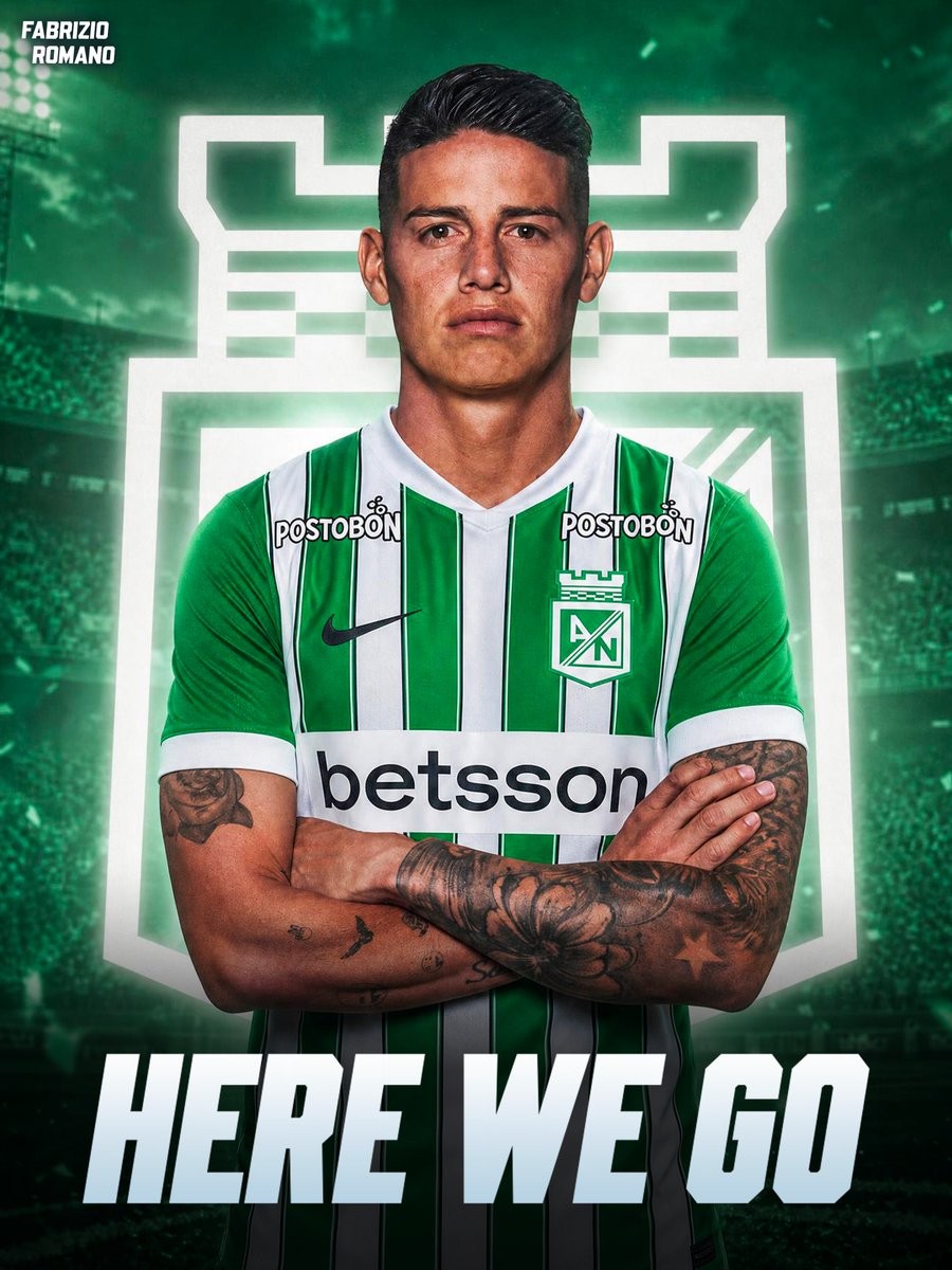 Here we go! Romano: James to join Colombian club Atlético Nacional