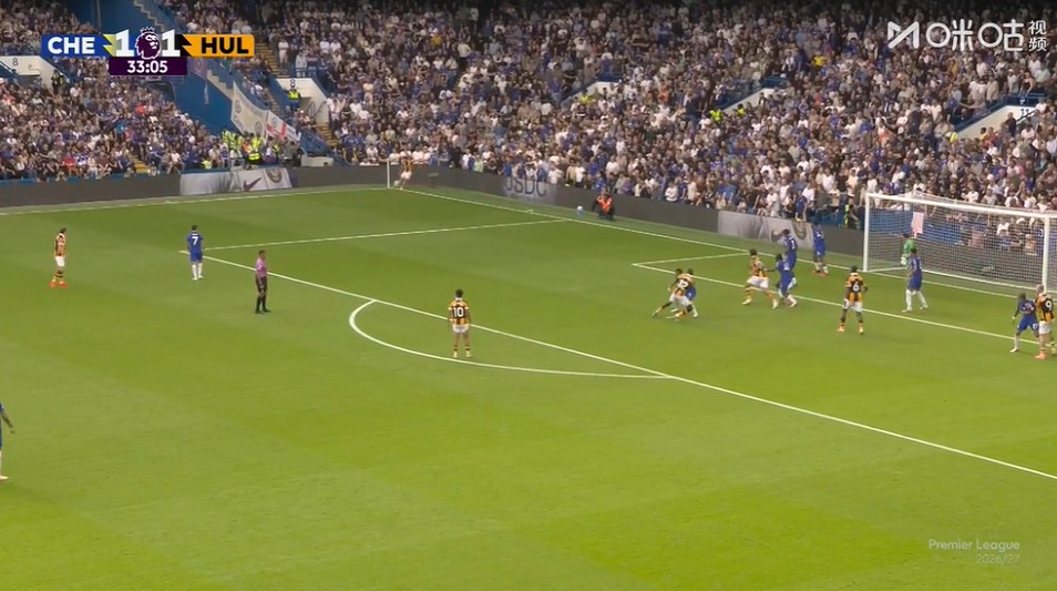 La difesa insolita del Chelsea: solo sette uomini in area e nessuno al limite dell'area per coprire il corner