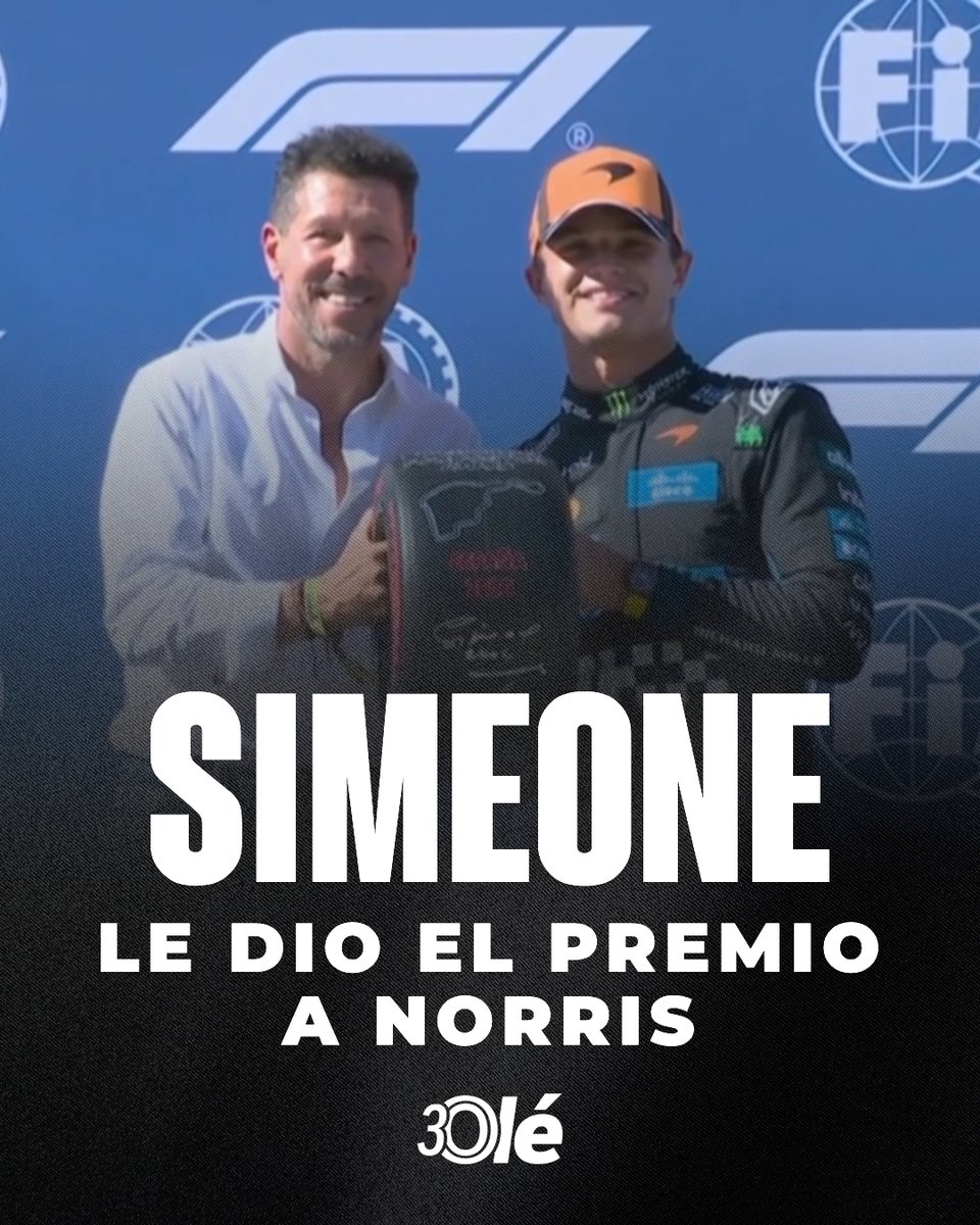 Selon Olé, Simeone a remis le prix de la pole position du Grand Prix de Madrid à Norris