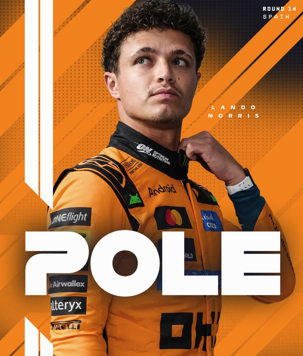F1スペインGP予選：ノリスが今季3度目のポールポジション獲得、アントネッリ、フェルスタッペンが続く