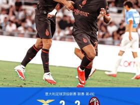 剑南春｜米兰客场2-2拉齐奥，迭戈-莫雷拉2分钟双响扳平比分