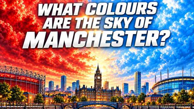 Derby Day: What colors are the sky of Manchester?