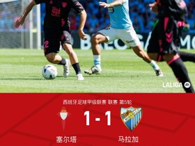 塞尔塔1-1马拉加，胡特格拉、阿德里安-尼尼奥破门