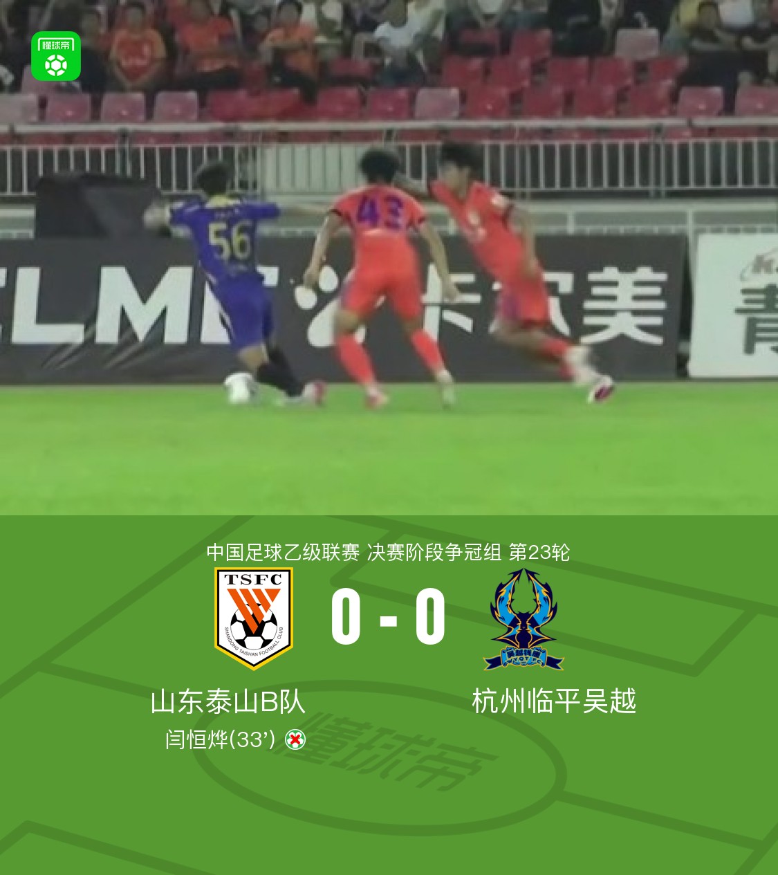 Shandong Taishan B 0-0 Hangzhou Linping Wuyue, Yan Hengye sbaglia un rigore e una occasione a porta vuota