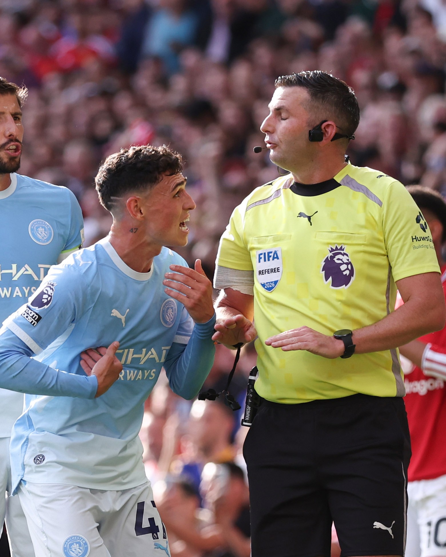 Foden Kartu Merah Langsung di Menit ke-23, Hanya Sentuh Bola 15 Kali dengan Rating 4.1