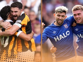 How close are Hull and Ipswich to setting a points record for promoted sides?