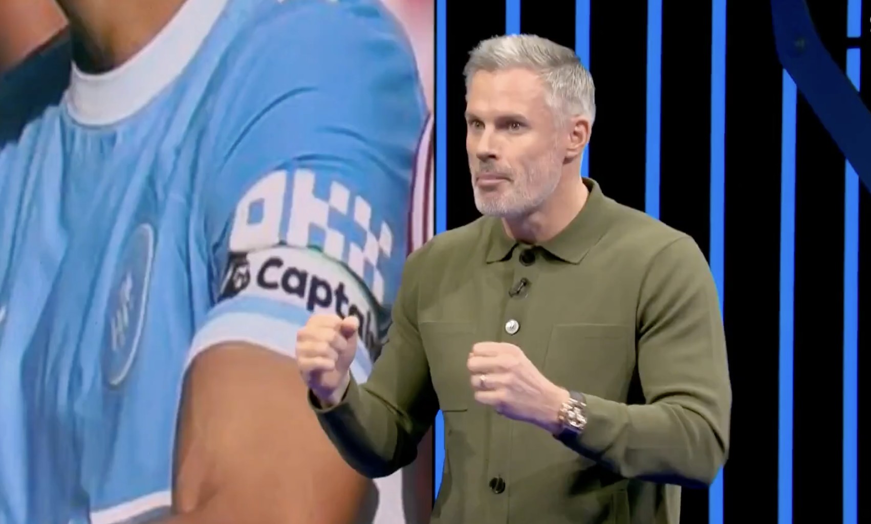 Carragher disappointed with Bruno Fernandes' exaggerated reaction to Foden's red card