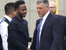 Sterling arrives at court to hear fate after being charged with dangerous driving'